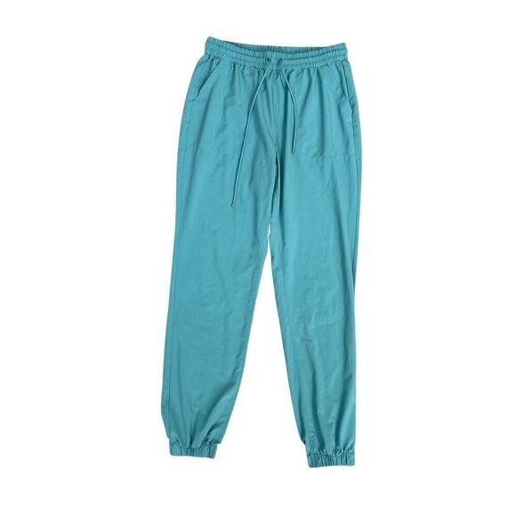 Aritzia TNA Speed Jogger Athletic Drawstring Tapered Leg Pull on Teal Blue Sz M - Picture 2 of 10